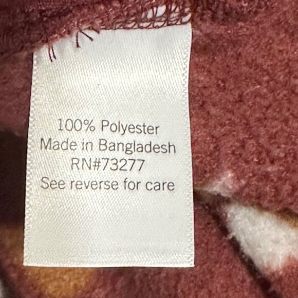 Sonoma Goods For Life Mens XXL Fleece Jacket Aztec Pattern Burgundy Western - Picture 5 of 9